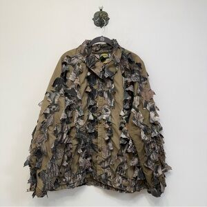Cabela's 3D Leaf Mossy Oak Camo Hunting Jacket Vintage USA Men's M/L Scentlock